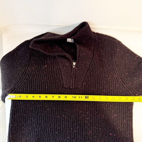 ANTHROPOLOGIE | RD Style Millie Quarter Zip sweater | Large | black red - Picture 12 of 13